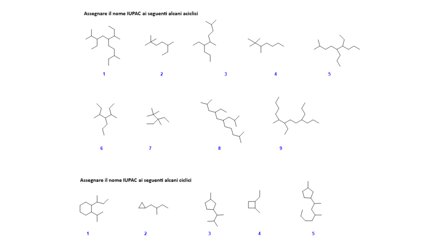 Esercizi Di Nomenclatura Chimica Organica Con Soluzioni ANCORA SULLA NOMENCLATURA DEGLI ALCANI…ESERCIZI | Chimica Organica-DiSTABiF